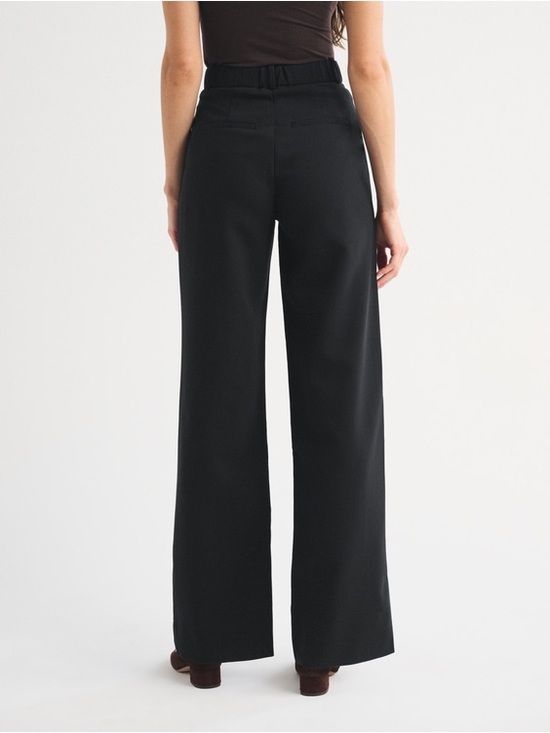 Abercrombie & Fitch Women’s Black A&F Sloane Tailored Wide Leg Pants Sz 25 Short - Picture 5 of 14